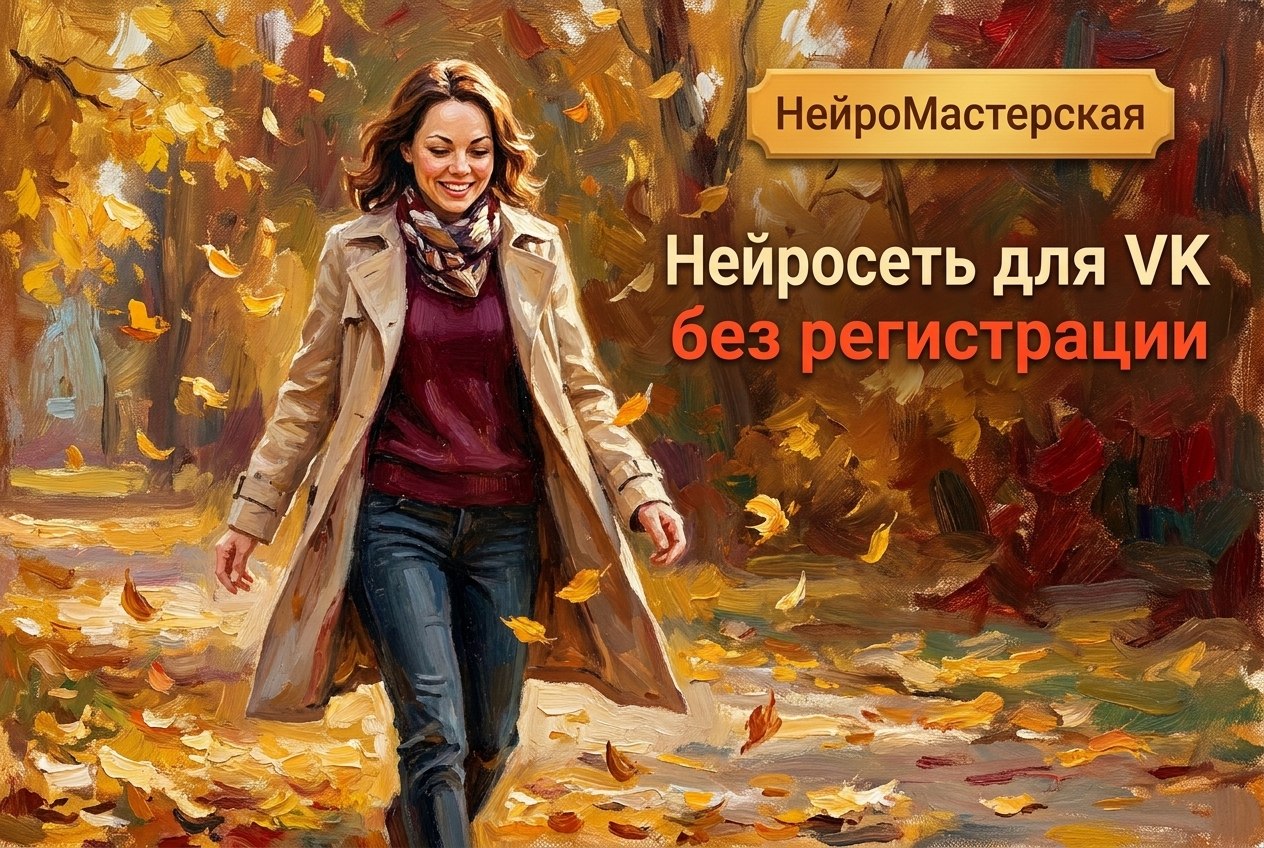 Нейросеть онлайн без регистрации: посты для VK — это просто
