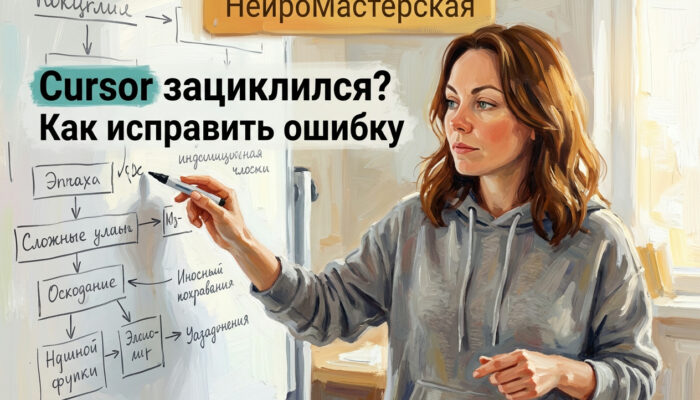 Cursor AI зациклился: как я спасла проект за минуты